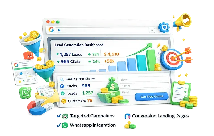 Lead generation services campaign dashboard preview