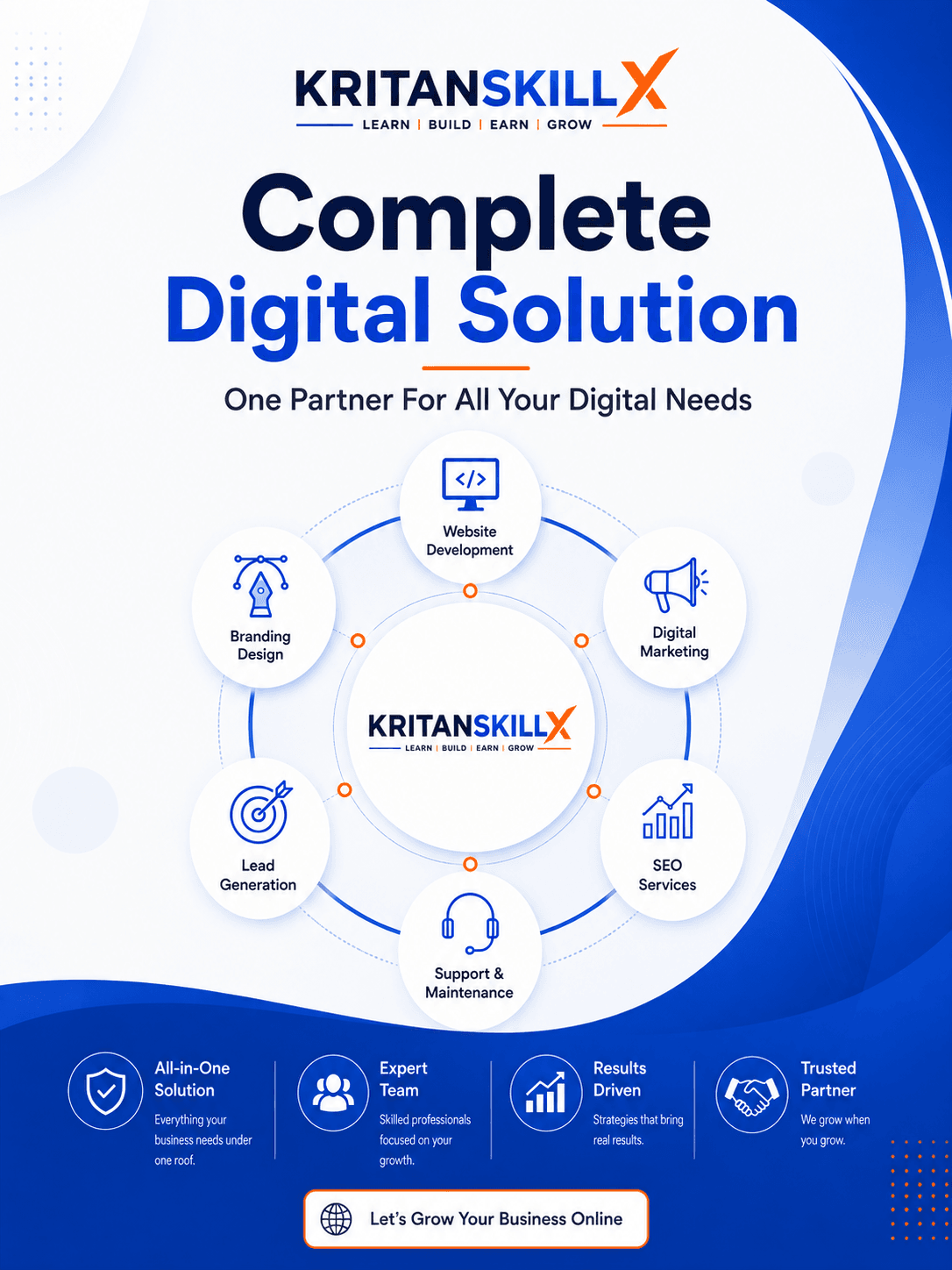 Complete Digital Solution by KritanSkillX for all your digital needs